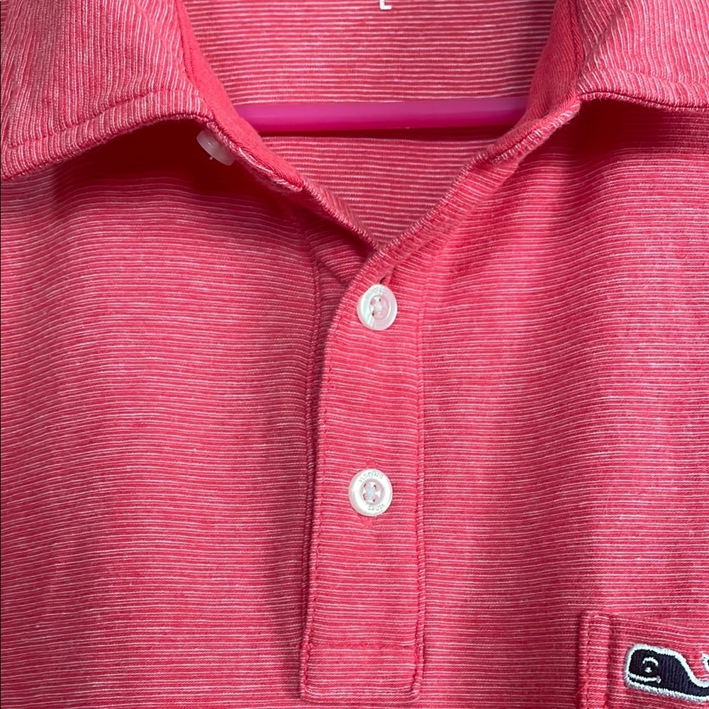 Vineyard Vines Men's Salmon Polo Shirt - Edgardtown - Picture 4 of 5